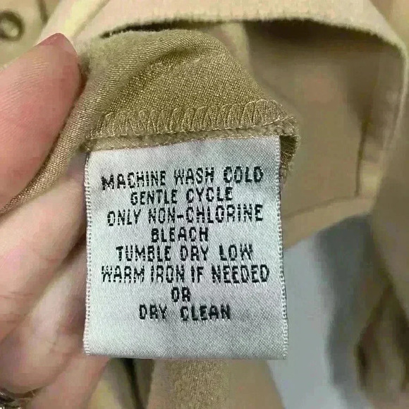 Talbots petite faux‎ suede brown tan women’s button up shirt size P Fall Soft - Picture 5 of 7